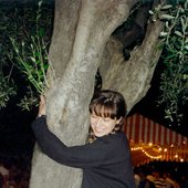 Hugging an olive tree in Nice