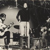 Tia Blake and band performing live, Theatre du Vieux-Colombier, Paris, March 1971