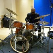 Doug Sides recording with DaylightSaving at Canterbury College studio Feb 2013