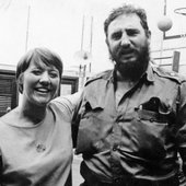 Barbara Dane with Fidel Castro