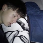 Bladee sleeping.