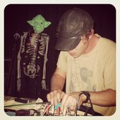 Eric Copeland and skeleton Yoda.