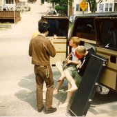 "Looking on while Tim & Jeb learn Carbomb songs in the back of the van"