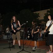 (From Left--->Right) Jim,John,Dimos and Lefteris on the drums