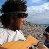 guitar at the beach