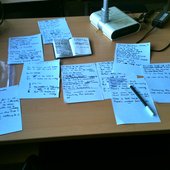 Goat's workspace while writing 'Mike's Song'