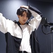 jk looking sexy in the booth