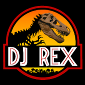 DJ Rex logo Sunset