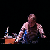 Anne-F Jacques : Concert, Agora Hydro-Québec – Cœur des sciences – UQAM, Montréal (Québec) [Photograph- Andréa Cloutier, Montréal (Québec), March 6, 2015].png