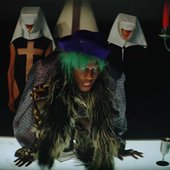 still from the god is a circle music video