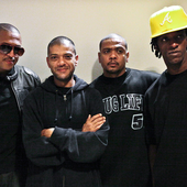 Racionais Mc's antes do show no sesc em 2009 (Mano Brown, Kl-Jay, Edy Rock e Ice Blue)