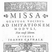 Title page of the Non recuso laborem mass by Jean Cathala (Paris: 1680). (c) London BL.