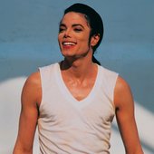 Michael Jackson on the set of "In The Closet" music video.