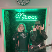Grayson with fellow bandmate of Rows of Ashes of Roses and Negative Zero