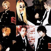 Angel Heart - from left [up] Jiruji (kb), Kaiser (vo), Kaero (gt), [down] Dan (gt), Kuma (bs), Horyong (dr)