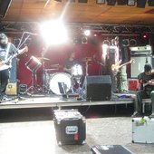 Sound check at the SC Barracke in Magdeburg, Germany