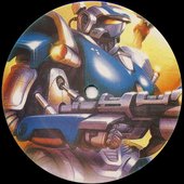 Cover of Acro - Superpod/Sky Lab vinyl, released in 1993 on Force Ten Records.
