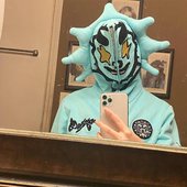 jorjiana in the glo gang hoodie