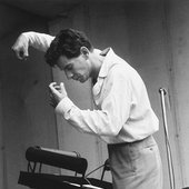 Leonard Bernstein rehearsing the New York City Symphony in New York, 1947, photo by Ruth Orkin