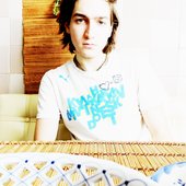sitting in the kitchen