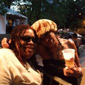 Karen and relation Lavelle White backstage at Chicago Blues Festival 2008