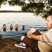 In a lake!