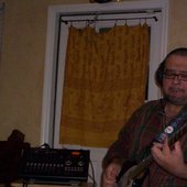 Emo plays guitar 12/08 recording session