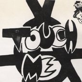Touch Me Hooker - original drawn logo (GG Bang) 1991
