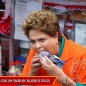 this is not say, this is dilma comendo um pombo no calçadão de osasco!