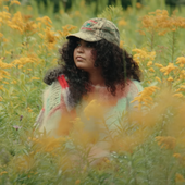 shes in a field