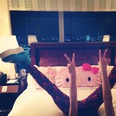 Ke$ha's "Hello Kitty" pillow