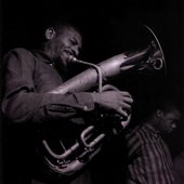 Kiane Ziwadi, on euphonium, with Freddie Hubbard during Hubbard’s Ready For Freddie session, Englewood Cliffs NJ August 21 1961 (photo by Francis Wolff)