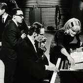 Alex Riel, Eddie Gomez, Bill Evans and Monica Zetterlund  photo: Jan Persson