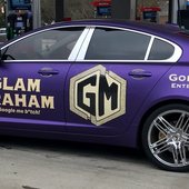 Atlanta Female Rapper Glam Graham Matte Purple Wrap Jaguar XF