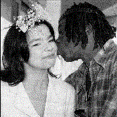 Milton Nascimento com Björk, em 1998