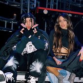 TINI & KHEA at the "Ella Dice" Live Performance Backstage