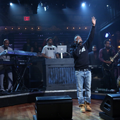 Kendrick Lamar performs with The Roots on Late Night with Jimmy Fallon on October, 2012