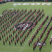 UGA Redcoat Band forming the State of Georgia