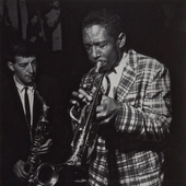 J.R. Monterose and Kenny Dorham during Dorham’s ‘Round About Midnight at the Cafe Bohemia live session, May 31 1956 (photo by Francis Wolff)