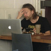 thom doing his silly little tasks on his little macbook