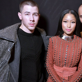 Nick Jonas & Nicki Minaj | Balmain Fashion Show