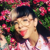 Melanie with glasses