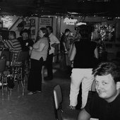 Dag King in a Texas saloon