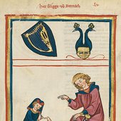 Bligger von Steinach depicted in the Codex Manesse (circa 1300)