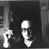 Tony with Smoke at his Writing Table