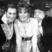 Nino Manfredi, Lea Massari e Aldo Fabrizi in \"Rugantino\" di Franciosa, Festa Campanile, Garinei e Giovannini con la collaborazione di Luigi Magni