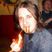 Me in Berlin with firey pretzel sticks