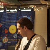 Josh Esref Guntel rehearsing for a show