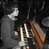 Bruno playing a hammond