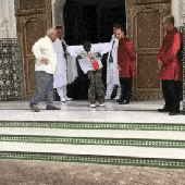 Buddy crip walk in morocco